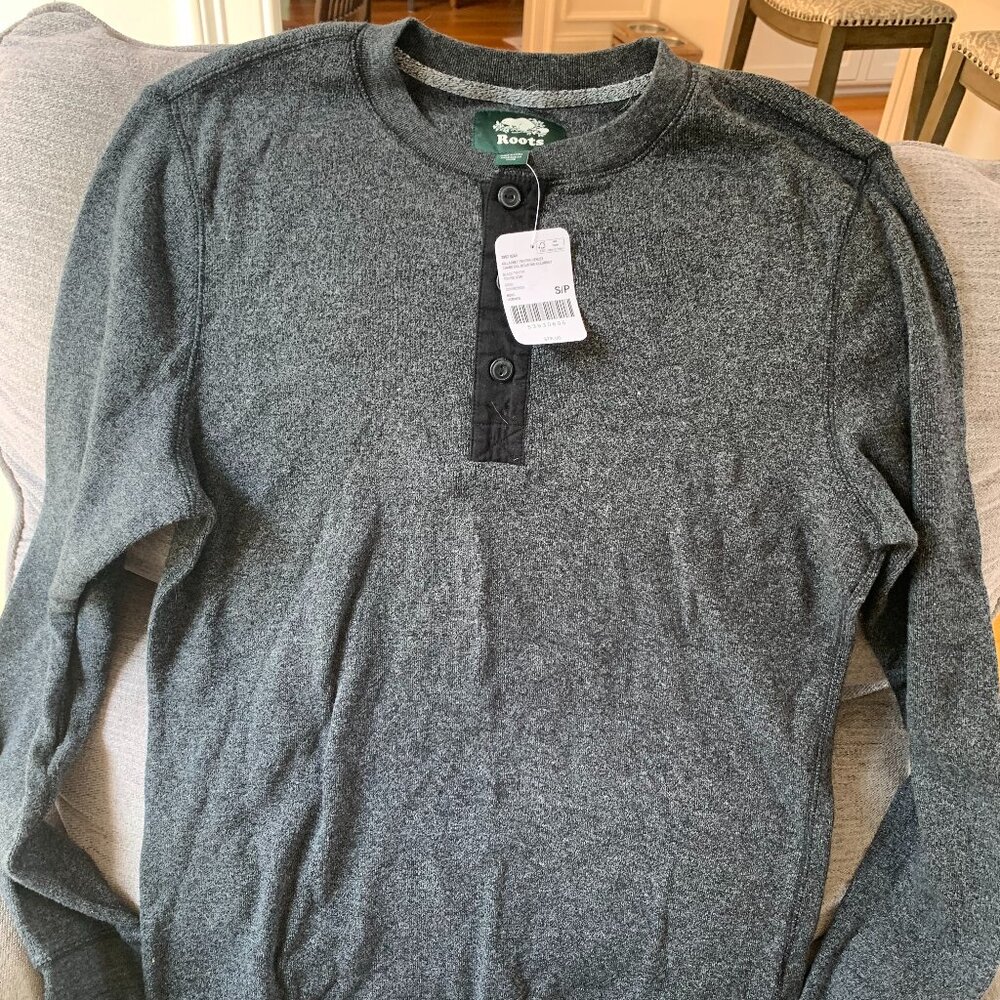Roots brand NWT Killarney Long Sleeve Henley Men's S/P